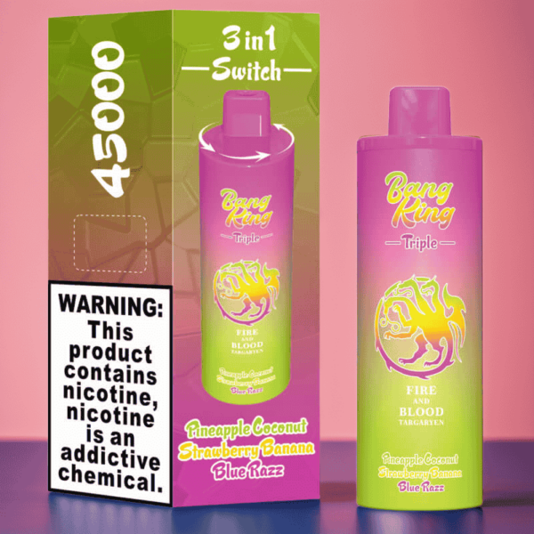 Bang King Triple 45000 – 3-in-1 Flavor Rechargeable Vape | 45K Puffs Disposable