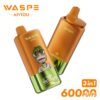 WASPE Mega Vape 60000 Puffs – LED Display, Tri-Flavor, Rechargeable Convenience