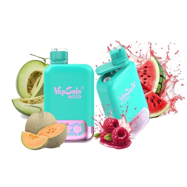 VapSolo Twins 20000 Puffs Disposable Vape – Dual Flavor, 25mL E-liquid, Rechargeable Battery, Mesh Coil, Adjustable Airflow