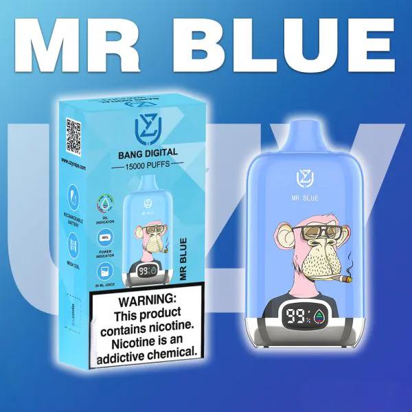 UZY Bang Digital 15000 Puffs Disposable Vape – LED Display | 0%-5% Nicotine Options
