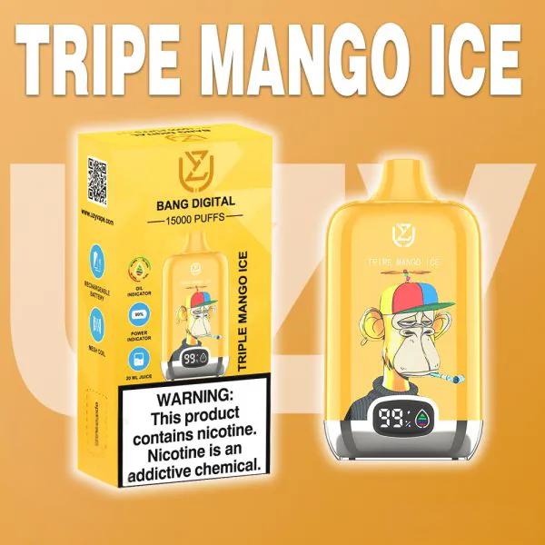 UZY Bang Digital 15000 Puffs Disposable Vape – LED Display | 0%-5% Nicotine Options