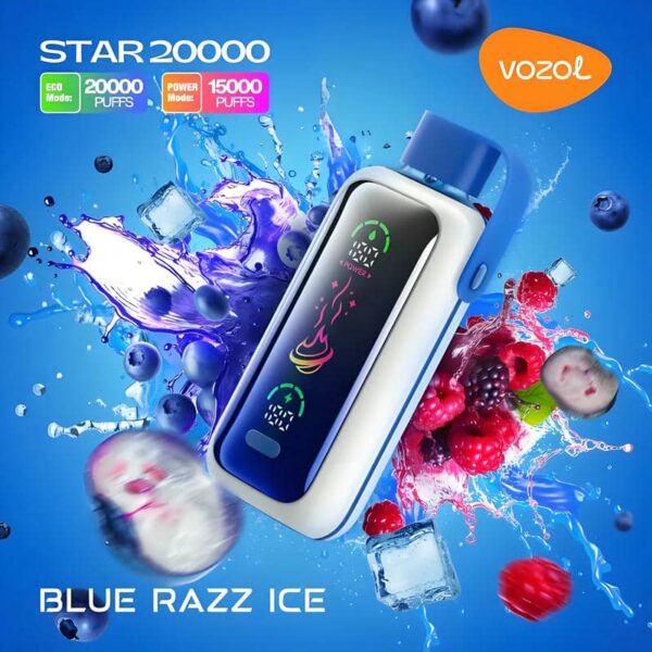Vozol Star 20K – 20,000 Puffs Disposable Vape | Dual Mesh Coil | Eco & Power Modes | Mirror Display | Type-C Rechargeable