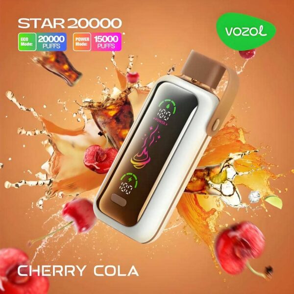 Vozol Star 20K – 20,000 Puffs Disposable Vape | Dual Mesh Coil | Eco & Power Modes | Mirror Display | Type-C Rechargeable