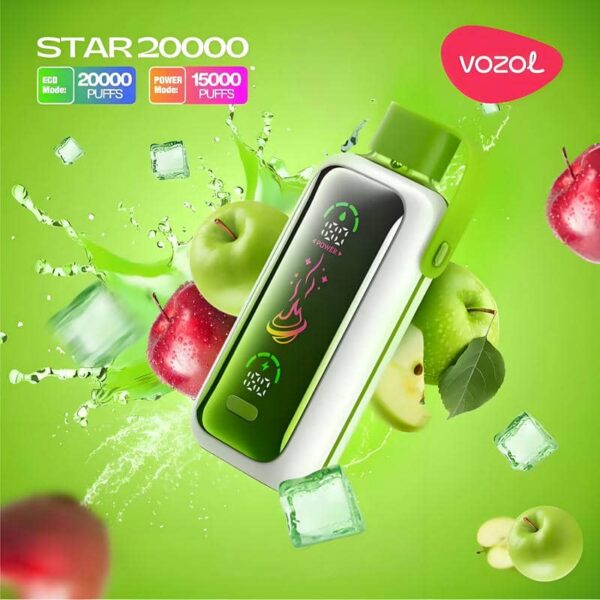 Vozol Star 20K – 20,000 Puffs Disposable Vape | Dual Mesh Coil | Eco & Power Modes | Mirror Display | Type-C Rechargeable