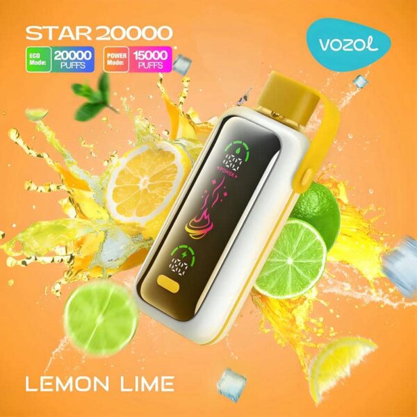 Vozol Star 20K – 20,000 Puffs Disposable Vape | Dual Mesh Coil | Eco & Power Modes | Mirror Display | Type-C Rechargeable