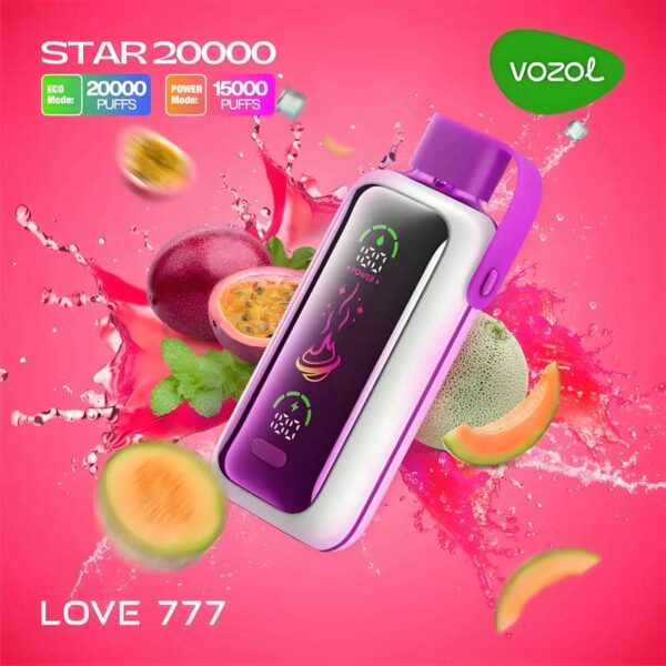 Vozol Star 20K – 20,000 Puffs Disposable Vape | Dual Mesh Coil | Eco & Power Modes | Mirror Display | Type-C Rechargeable