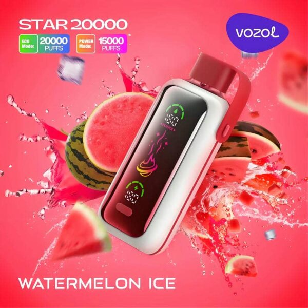 Vozol Star 20K – 20,000 Puffs Disposable Vape | Dual Mesh Coil | Eco & Power Modes | Mirror Display | Type-C Rechargeable