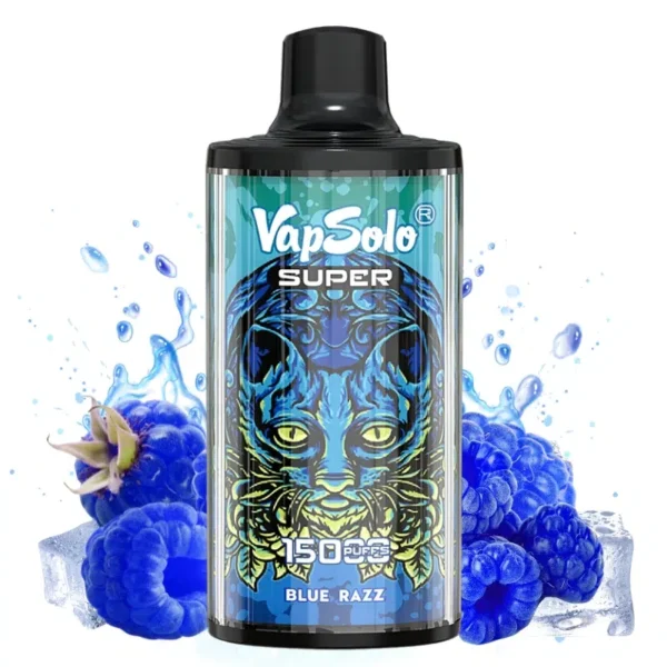 VapSolo Super 15000 Disposable Vape – 15,000 Puffs, 25mL E-liquid, Mesh Coil, Type-C Rechargeable, Adjustable Airflow