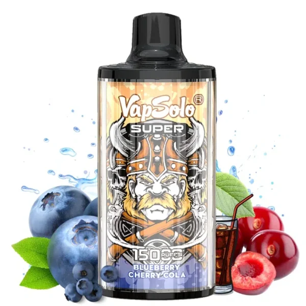 VapSolo Super 15000 Disposable Vape – 15,000 Puffs, 25mL E-liquid, Mesh Coil, Type-C Rechargeable, Adjustable Airflow
