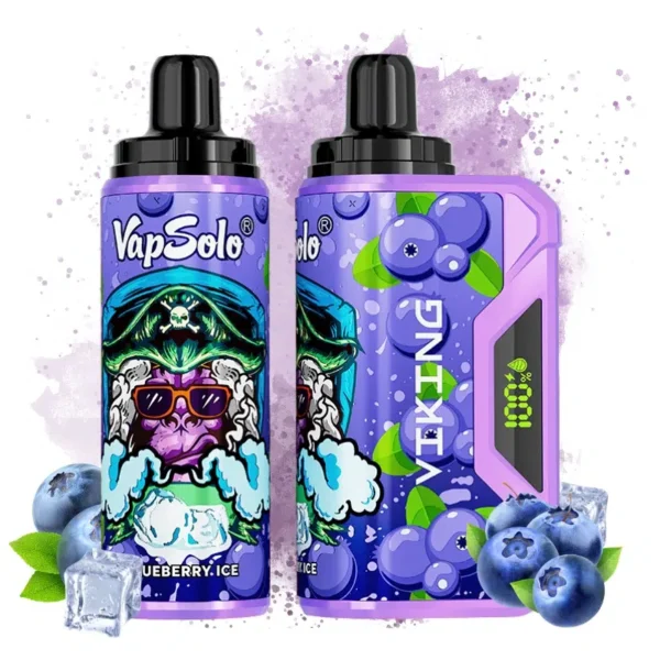 VapSolo Viking 12000 – 12,000 Puff Disposable Vape with LCD, 22mL E-liquid & Mesh Coil