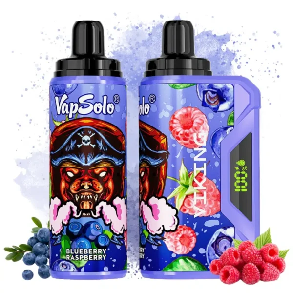 VapSolo Viking 12000 – 12,000 Puff Disposable Vape with LCD, 22mL E-liquid & Mesh Coil