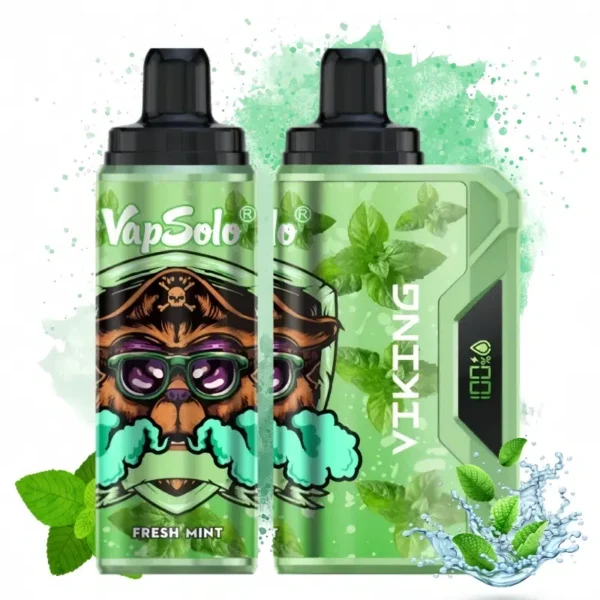 VapSolo Viking 12000 – 12,000 Puff Disposable Vape with LCD, 22mL E-liquid & Mesh Coil