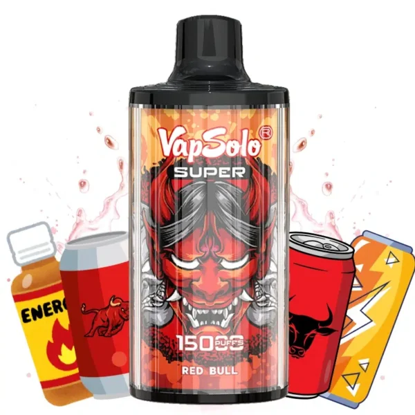 VapSolo Super 15000 Disposable Vape – 15,000 Puffs, 25mL E-liquid, Mesh Coil, Type-C Rechargeable, Adjustable Airflow