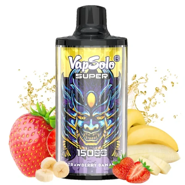 VapSolo Super 15000 Disposable Vape – 15,000 Puffs, 25mL E-liquid, Mesh Coil, Type-C Rechargeable, Adjustable Airflow