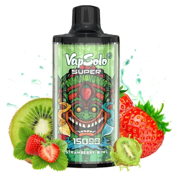 VapSolo Super 15000 Disposable Vape – 15,000 Puffs, 25mL E-liquid, Mesh Coil, Type-C Rechargeable, Adjustable Airflow