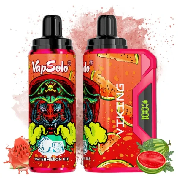 VapSolo Viking 12000 – 12,000 Puff Disposable Vape with LCD, 22mL E-liquid & Mesh Coil