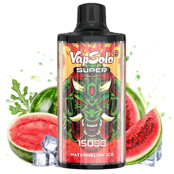 VapSolo Super 15000 Disposable Vape – 15,000 Puffs, 25mL E-liquid, Mesh Coil, Type-C Rechargeable, Adjustable Airflow