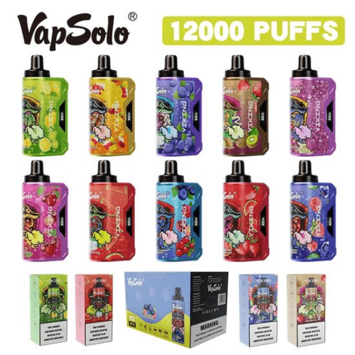 VapSolo Viking 12000 – 12,000 Puff Disposable Vape with LCD, 22mL E-liquid & Mesh Coil