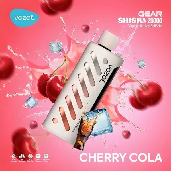Vozol Gear Shisha 25K – 25,000 Puff Disposable Vape with 1000mAh Battery, 25mL E-liquid & Dual Mesh Coil