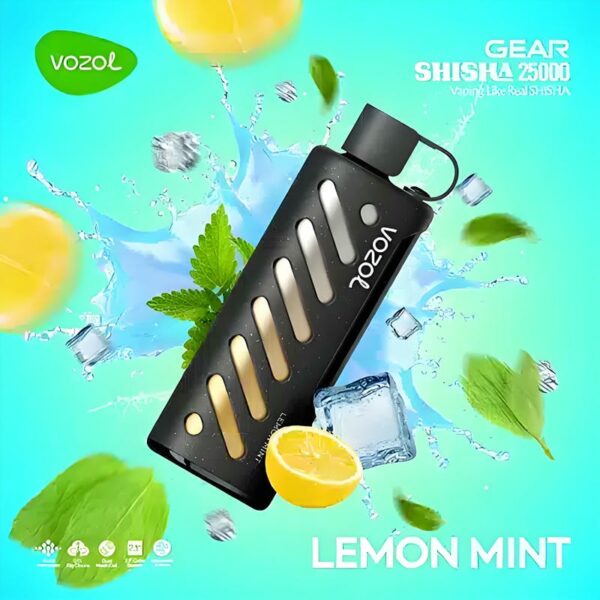 Vozol Gear Shisha 25K – 25,000 Puff Disposable Vape with 1000mAh Battery, 25mL E-liquid & Dual Mesh Coil