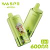 WASPE Mega Vape 60000 Puffs – LED Display, Tri-Flavor, Rechargeable Convenience