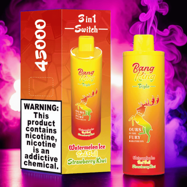 Bang King Triple 45000 – 3-in-1 Flavor Rechargeable Vape | 45K Puffs Disposable