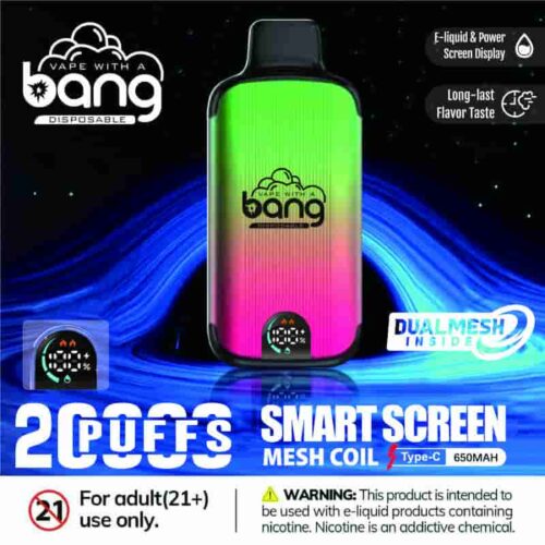Bang LED Display Vape | 20000 Puffs of Pure Performance in a Disposable Device