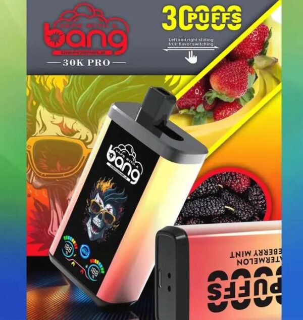 Bang 30K PRO Disposable Vape – 30,000 Puffs, Dual Flavors, LED Display, Long-Lasting Power