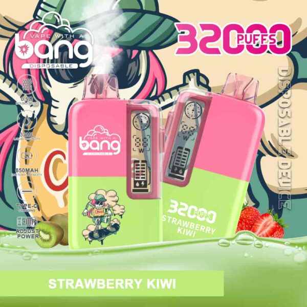 Bang 32000 – Rich Flavor, Big Clouds, 32K Puff Vape with Oil & Power Display