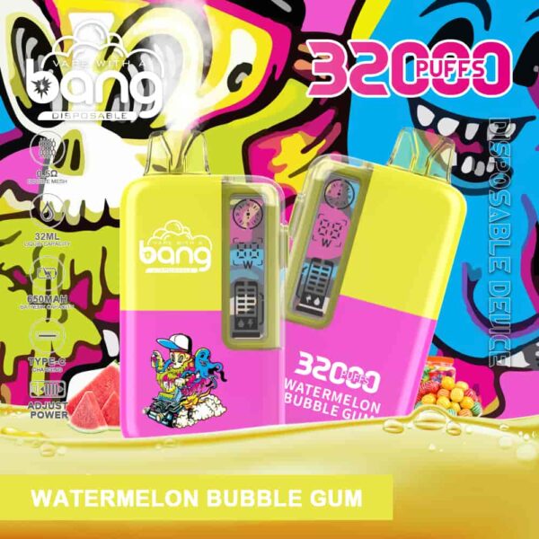 Bang 32000 – Rich Flavor, Big Clouds, 32K Puff Vape with Oil & Power Display