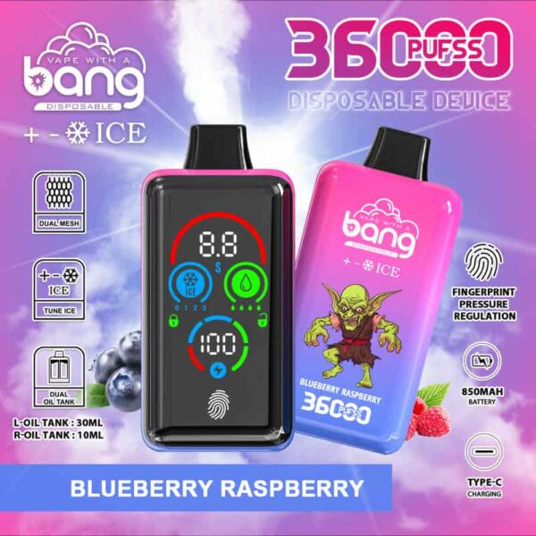 Bang 36000 Puffs – Smart Power Regulating Disposable Vape with Fingerprint Unlock