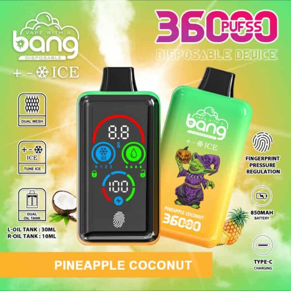 Bang 36000 Puffs – Smart Power Regulating Disposable Vape with Fingerprint Unlock