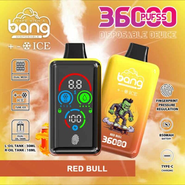 Bang 36000 Puffs – Smart Power Regulating Disposable Vape with Fingerprint Unlock