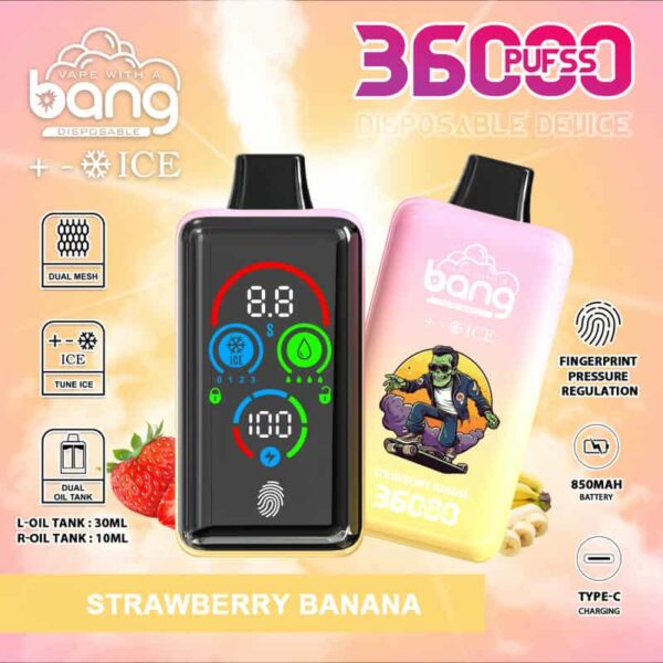 Bang 36000 Puffs – Smart Power Regulating Disposable Vape with Fingerprint Unlock