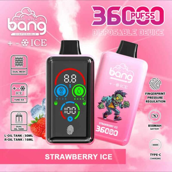 Bang 36000 Puffs – Smart Power Regulating Disposable Vape with Fingerprint Unlock