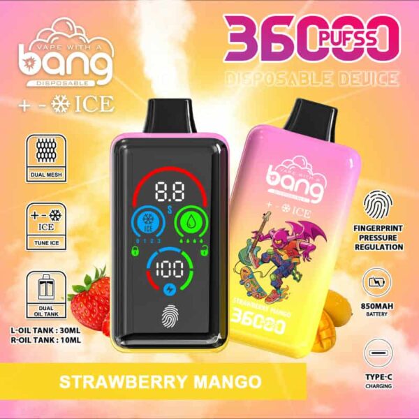Bang 36000 Puffs – Smart Power Regulating Disposable Vape with Fingerprint Unlock