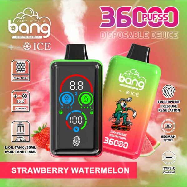 Bang 36000 Puffs – Smart Power Regulating Disposable Vape with Fingerprint Unlock