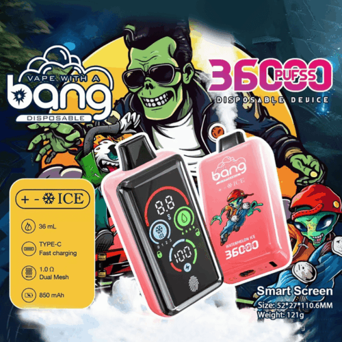 Bang 36000 Puffs – Smart Power Regulating Disposable Vape with Fingerprint Unlock