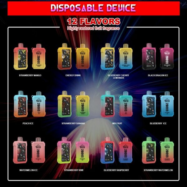 Bang Gear 20K Disposable Vape – 20000 Puffs, LCD Screen, Rechargeable Design