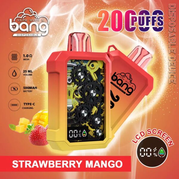 Bang Gear 20K – 20000 Puffs Rechargeable Disposable Vape with LCD Screen