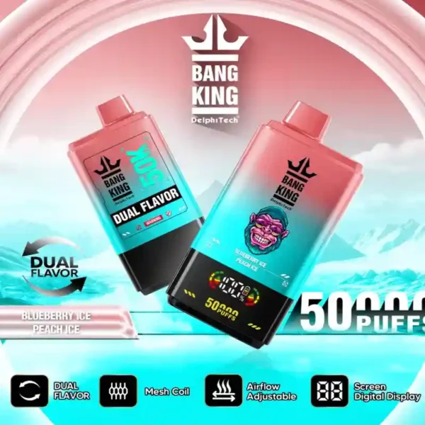 Bang King 50000 – Double Taste Disposable Vape with LCD & Nicotine Options (2%/3%/5%)