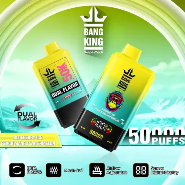 Bang King 50000 – Double Taste Disposable Vape with LCD & Nicotine Options (2%/3%/5%)