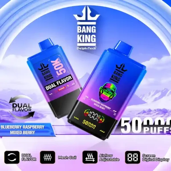 Bang King 50000 – Double Taste Disposable Vape with LCD & Nicotine Options (2%/3%/5%)