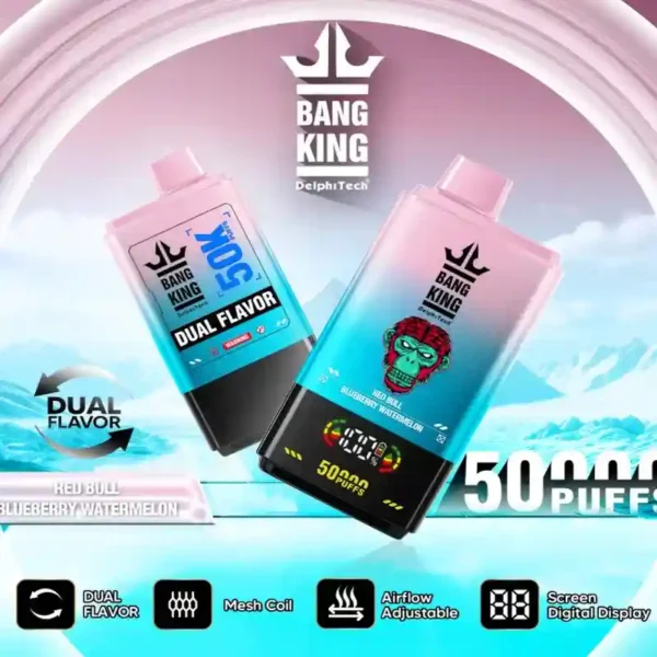 Bang King 50000 – Double Taste Disposable Vape with LCD & Nicotine Options (2%/3%/5%)