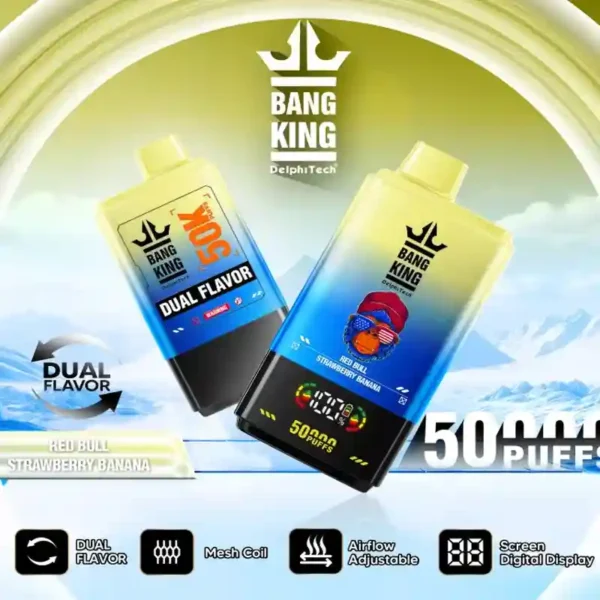 Bang King 50000 – Double Taste Disposable Vape with LCD & Nicotine Options (2%/3%/5%)