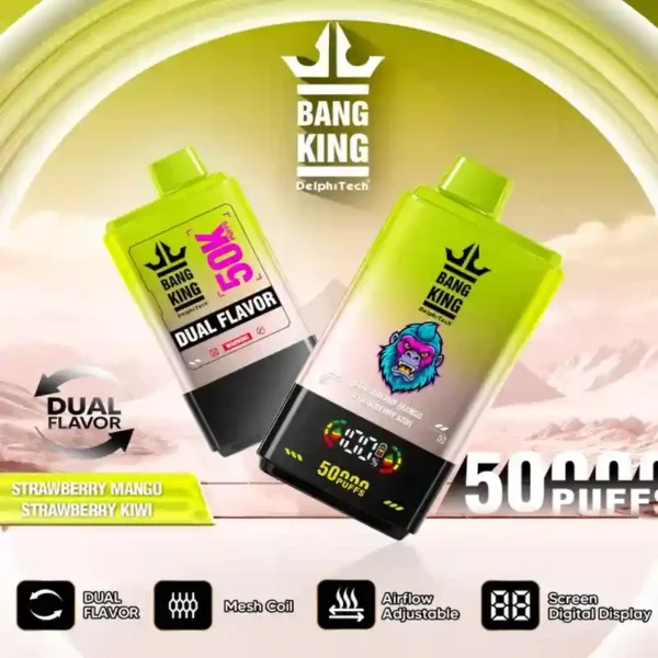Bang King 50000 – Double Taste Disposable Vape with LCD & Nicotine Options (2%/3%/5%)