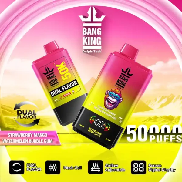 Bang King 50000 – Double Taste Disposable Vape with LCD & Nicotine Options (2%/3%/5%)