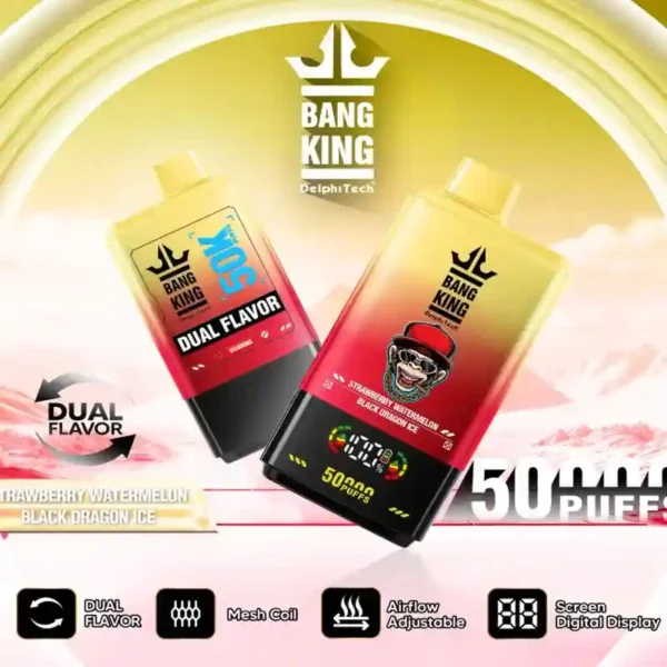 Bang King 50000 – Double Taste Disposable Vape with LCD & Nicotine Options (2%/3%/5%)