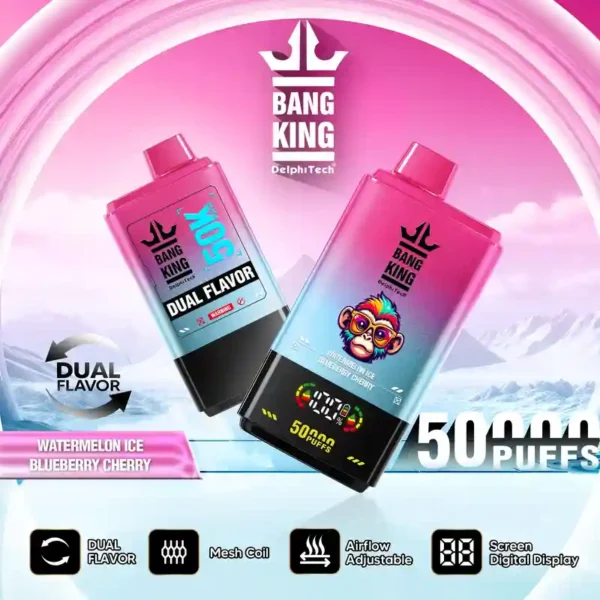 Bang King 50000 – Double Taste Disposable Vape with LCD & Nicotine Options (2%/3%/5%)