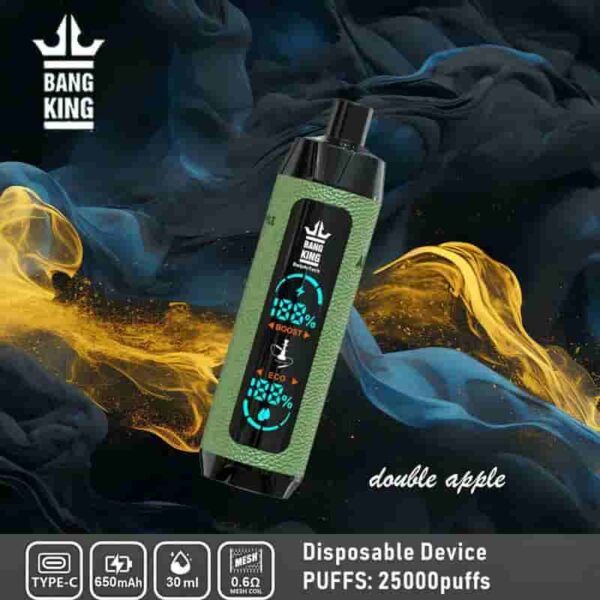 Bang King Shisha 25000 Puffs Vape – LED Display & Leather Design Disposable Pen